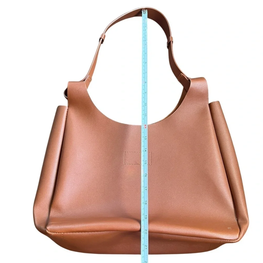 Neiman Marcus Brown Hobo Genuine Leather Shoulder Bag